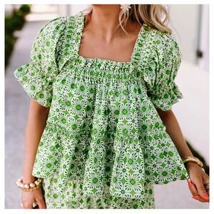 NEW Elizabeth Wilson Polly Ruffle Top Size Small